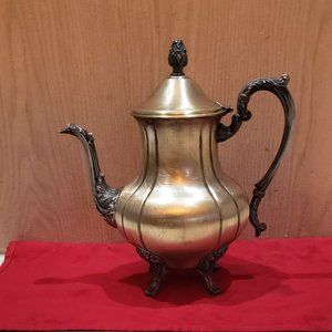 Vintage Silver Metal Plate Water Pitcher. Victorian.